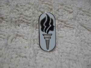 Symbol Arts LDS Mormon Young Women's Torch Personal Progress White & Black Pin - Picture 1 of 4