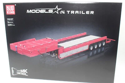 OO Mould King 19015 T Pneumatische Anhänger Trailer Tieflader Klemmbausteine NEU