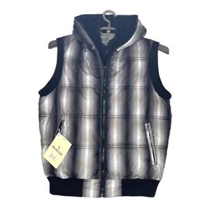 Moncler Plaid Quilted Hooded Down Puffer Vest XL - Picture 1 of 16
