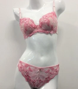 Ladies Embroidery Underwire Lace Bra Brief IntimateSexy Lingerie underwear (TIM) - Picture 1 of 16