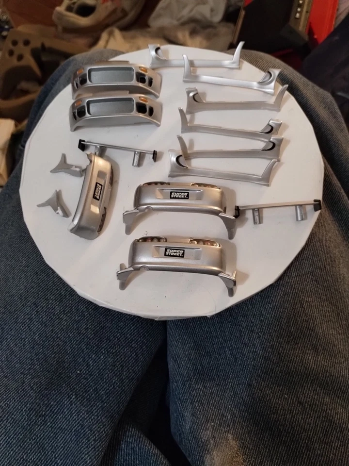 Xmods rc car silver supra body kit peices  - Image 1 of 1