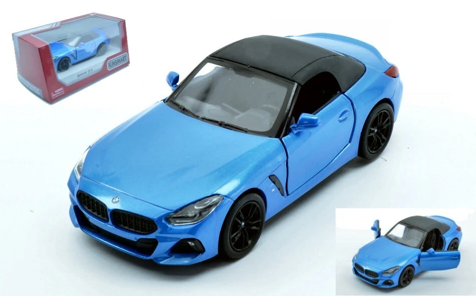 MODELLINO AUTO STATICO KINSMART BMW Z4 2019 W/CLOSED SOFT TOP BLU BOX CM 12 - Immagine 1 di 4