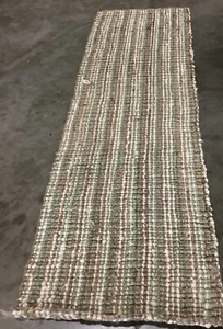 SAGE / NATURAL 2'-6" X 8' Broken Thread Rug, Reduced Price 1172666895 NF447S-28 - Picture 1 of 3