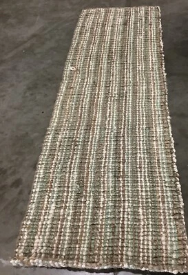 SAGE / NATURAL 2'-6" X 8' Broken Thread Rug, Reduced Price 1172666895 NF447S-28 - Image 1 of 3