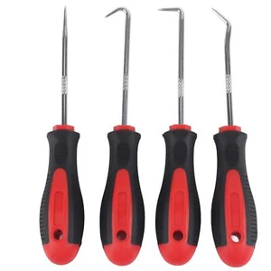 4Pcs Oil Seal Screwdriver Versatile 45# Carbon Steel Pick Hook Set with Non‑S... - Picture 1 of 9