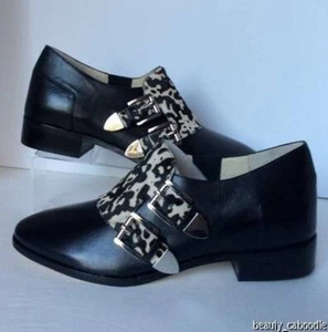 NEU Michael Kors Robin Monkstrap bedruckte Haarwaden-Flats (Größe 10 M) - Bild 1 von 10