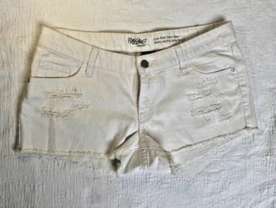 Mossimo Juniors Women's Short Shorts Sz 8/29 Cut Off Distressed White Daisy Duke - Image 1 of 4