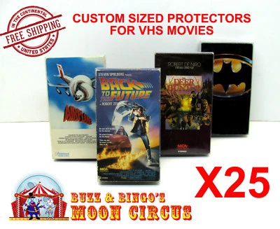 25x STANDARD VHS MOVIE (SIZE A) CLEAR PLASTIC PROTECTIVE BOX PROTECTORS SLEEVE Foto 1 de 4