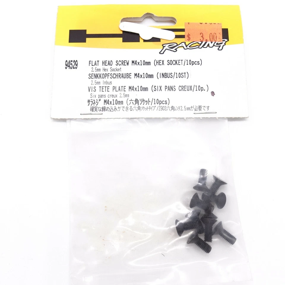 Hpi 94529 Flat Head Screw M4 X 10mm 2,5mm Hex Socket (10) - Image 1 of 1