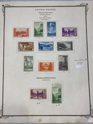 1934 US National Parks Issue Unwater marked Mint Hinged - Image 1 of 4
