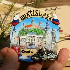 Bratislava Slowakei Tourist Reise Souvenir 3D Harz Kühlschrank Kühlschrankmagnet - Bild 1 von 3