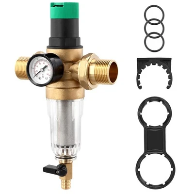 ® Riduttore di Pressione Acqua 1 Pollice Regolatore di Pressione Acqua con - Immagine 1 di 4