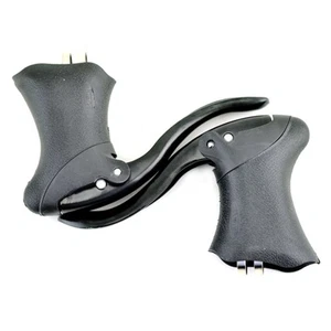 1 par de cubiertas de manija de freno frenos de bicicleta piezas de ciclismo (negro) palanca de freno - Imagen 1 de 11