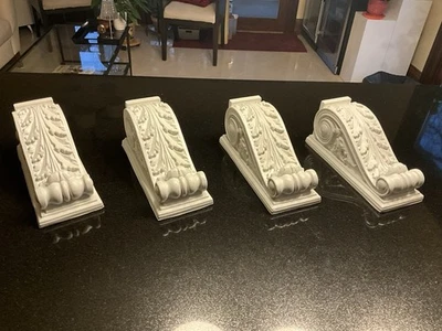 "Cuatro ménsulas/soportes decorativos Fypon nuevos 10-1/4"" X 4-3/8"" X 4-1/4""" Foto 1 de 4