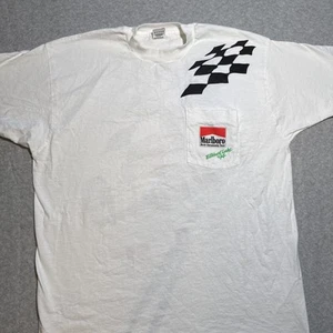 Vintage 90s Marlboro T Shirt XL Mens Formula 1 F1 Single Stitch Pocket Tee USA - Picture 1 of 6