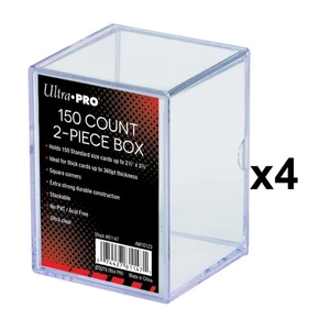 4x Ultra PRO 150 Count (150ct) Card Storage Boxes 2-piece Standard Holder - Picture 1 of 4