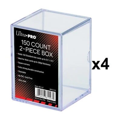 4x Ultra PRO 150 Count (150ct) Card Storage Boxes 2-piece Standard Holder - Image 1 of 4