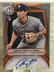 2025 Topps Tribute Shay Whitcomb Orange Parallel Auto Rookie RC 08 /25 - Picture 1 of 6