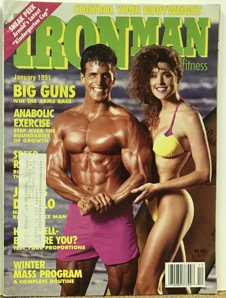 Ironman Bodybuilding Magazine Jan 1991 Arnold’s Latest Kindergarten Cop. Foto 1 de 1