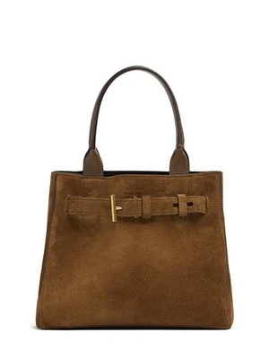 Tom Ford - Bolso de Mano Pequeño Audrey Gamuza Lisa - Whisky Foto 1 de 4