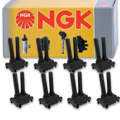 8 pc NGK Ignition Coils for 2011-2019 Ram 3500 5.7L 6.4L V8 Spark Plug Wire ru - Image 1 of 4