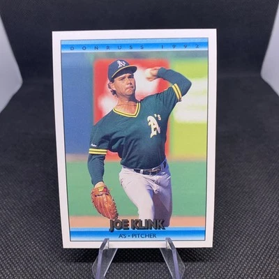 1992 Donruss #183 Joe Klink Oakland Athletics Baseball Card - Image 1 of 2
