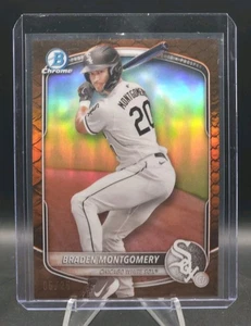 Bowman Chrome Prospect Orange Reptilian Refractor Braden Montgomery 2025/05 - Imagen 1 de 3