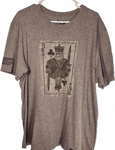 Microtech Knives King Card Men's T-Shirt with King of Clubs Skull Design 3XL - Picture 1 of 8