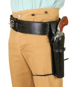 Gun Holster Belt Leather Revolver Pistol Tooled .22 .35/357 .44/45 Cal Western - Picture 1 of 4