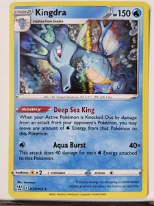 HOLO Kingdra 033/163 LP - B2G1F Battle Styles Sword Shield Pokemon Card kawayoo - Picture 1 of 3