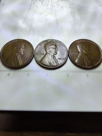 1946 wheat penny no mint mark, Error, L On Rim, ( 3 ) Cover