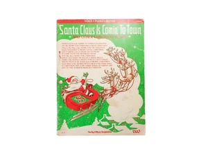 Santa Claus is Comin' To Town Christmas Music Book Piano Voice Guitar Big 3 - Picture 1 of 7