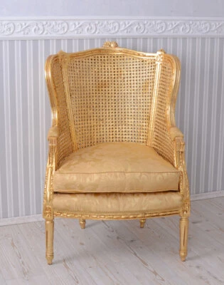 Barock Sessel Sitzmöbel Thron armchair Bergere Lounge Softsessel Polstersitz neu - Bild 1 von 4