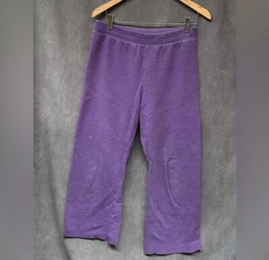 Vtg Sweat Pants Purple Hanes Wide Leg Women Small READ - Picture 1 of 5