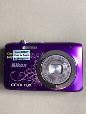 Nikon Coolpix S2600 viola 14 megapixel fotocamera digitale compatta eccellente+
