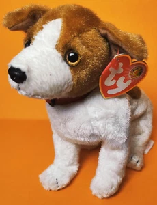 Ty Beanie Babies Kippy, der süße weiß/braune Hund Sammlungsauflösung - Bild 1 von 2