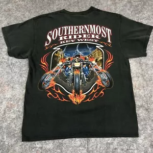 Vintage Southernmost Rider Key West Biker Motorcycle Skull T Shirt XL - Picture 1 of 7