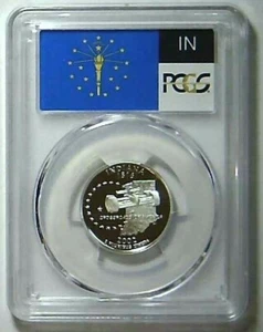 2002-S 25C State Quarter Indiana PCGS PR69 DCAM 90% Silver 21lotu1230 - Picture 1 of 2