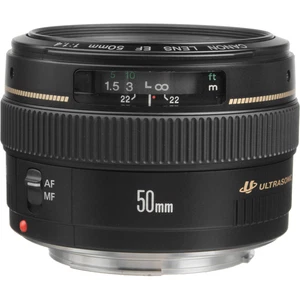 Canon EF 50mm f/1.4 USM Zoom Lens for DSLR Cameras, Super Spectra Coating, Black - Picture 1 of 4