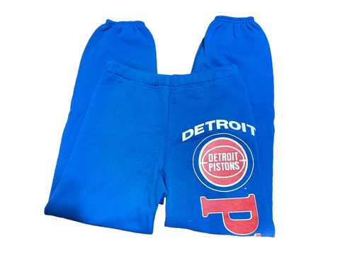 Vintage Detroit Pistons Basketball Jogger Sweatpants Swingster Size Small Blue Cover