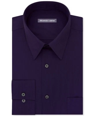 Nueva con etiquetas $84 Camisa de vestir Geoffrey Beene para hombre calce clásico púrpura texturizada 15 32/33 M Foto 1 de 4