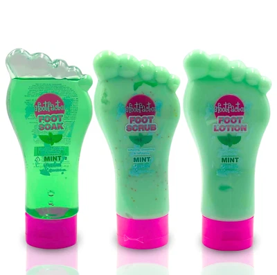 The Foot Factory Soak, Scrub & Lotion, Mint Set, Moisturiser and Exfoliator
