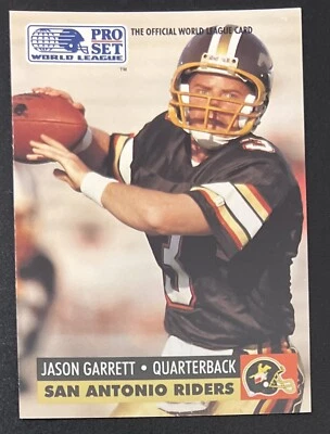 Jason Garrett 1991 Pro Set World League ROOKIE #143 - San Antonio Riders B - Image 1 of 2