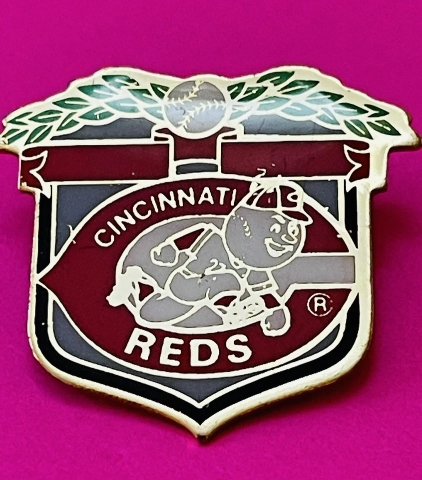 Cincinnati Reds Pin Mascot With Laurel On Top Pin - Image 1 of 1
