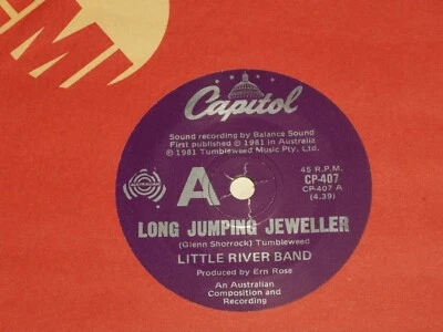 LITTLE RIVER BAND *OZ  7" 45 ' LONG JUMPING JEWELLER ' 1981 EXC - Image 1 of 2