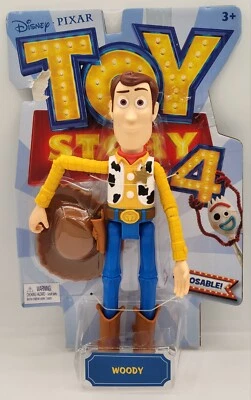 Figura de acción posable Mattel 2018 de Disney Pixar Toy Story 4 Woody 9" rara difícil de encontrar Foto 1 de 4