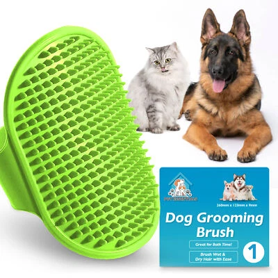 Dog Grooming Mitt Pet Glove Brush | Cat Fur Hair Remover Deshedding Hand Massage - Image 1 of 4