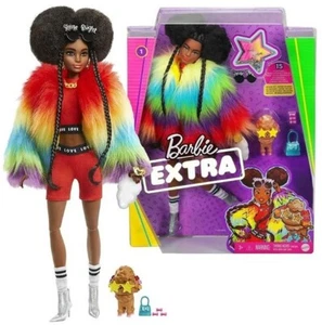 Muñeca Barbie Extra Con Afro Y Chaqueta De Arcoíris MATTEL GVR04 - Imagen 1 de 7