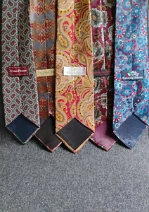 Lot Of 5 Vintage Men’s Silk Paisley Ties Embassy Square Evan Picone Mallory EUC - Picture 1 of 15
