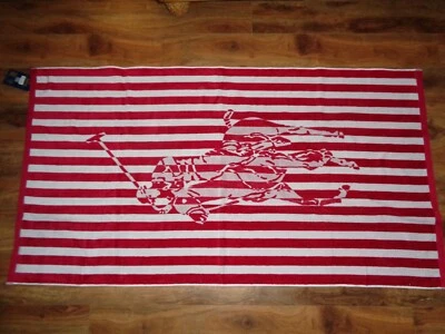 RALPH LAUREN Polo Rojo Rayas Playa/Spa Toalla 35" por 66" FINNEY Foto 1 de 2